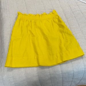 JCrew Linen Yellow Skirt